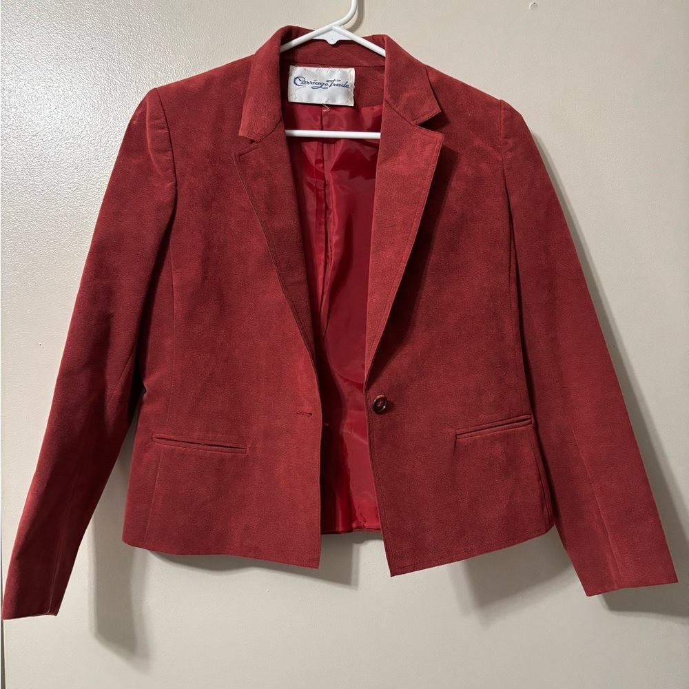 Gorgeous 80s vintage ultrasuede skirt suit set